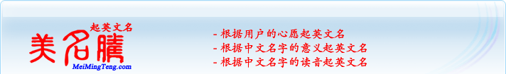 根據(jù)用戶的心愿起英文名；根據(jù)中文名字的意義起英文名；根據(jù)中文名字的讀音起英文名